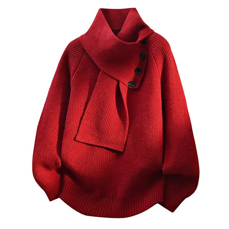 Aurelia Scarf-Neck Knit