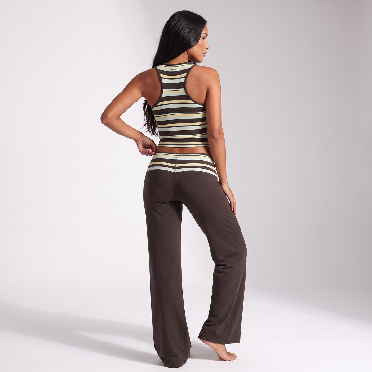 Maeve Women's Striped Co-Ord Set - Sleeveless Top & Wide-Leg Trousers