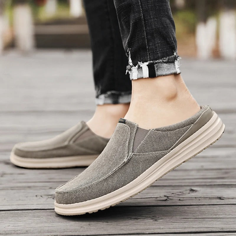 Denim Mule Slip-Ons