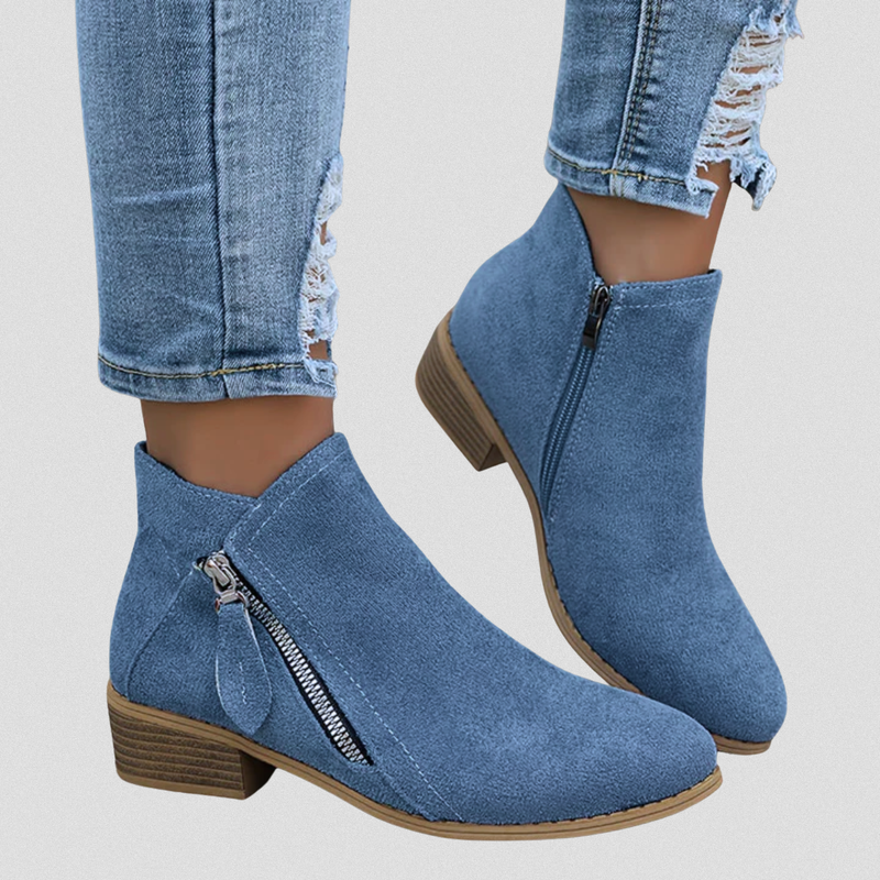 Women’s Zip Ankle Boots - All-Day Comfort Fit