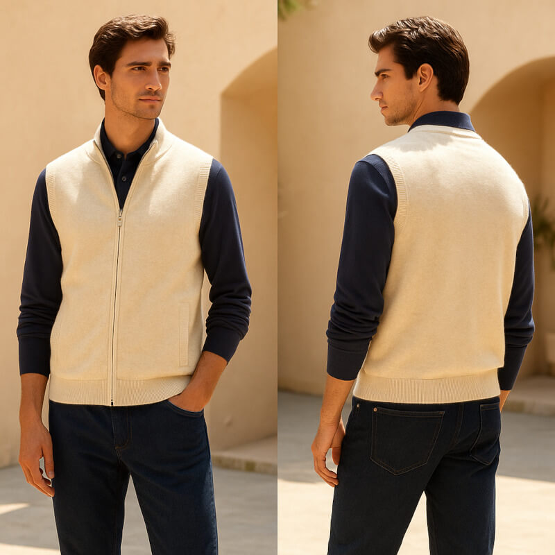 Harrington Cashmere Zip Vest