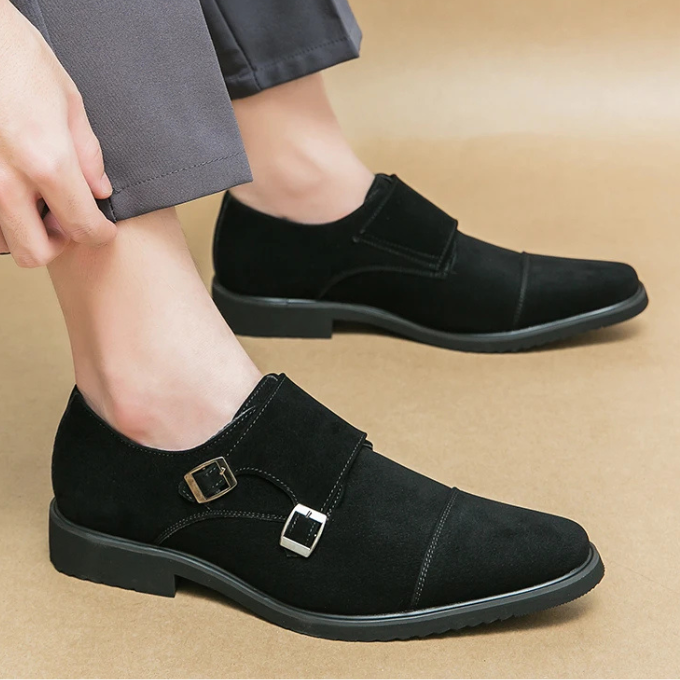 The Duke Suede Monk Strap Shoe