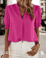 Roselle Vibrant Puff Sleeve Blouse