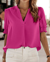 Roselle Vibrant Puff Sleeve Blouse