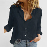 Evelyn Romantic Botanical V-Neck Floral Blouse
