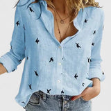 Evelyn Romantic Botanical V-Neck Floral Blouse