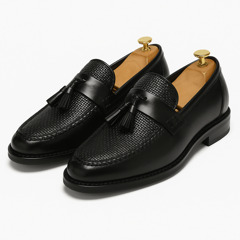 Men’s Woven Tassel Loafers - Refined Slip-On Smart Shoes