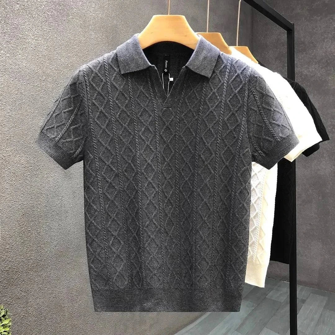 Blaise Diamond Knit Polo