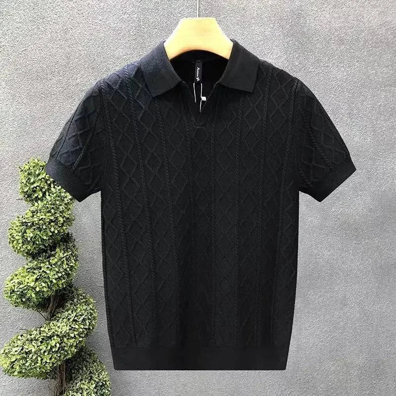 Blaise Diamond Knit Polo