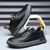 Lorenzo Leather Court Trainers
