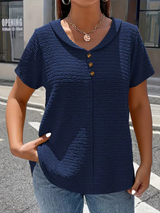 Lunara Elegant Women's V-Neck Button Top