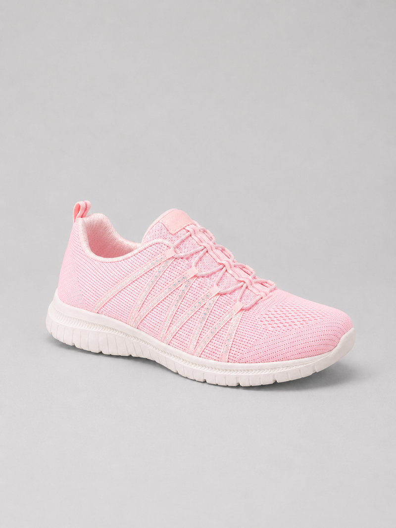 Women’s Comfort Slip-On Knit Trainers - Lightweight Sparkle Walking Shoes