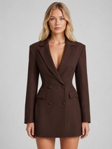 Women's Double Breasted Blazer Mini Dress – Tailored Occasion Style