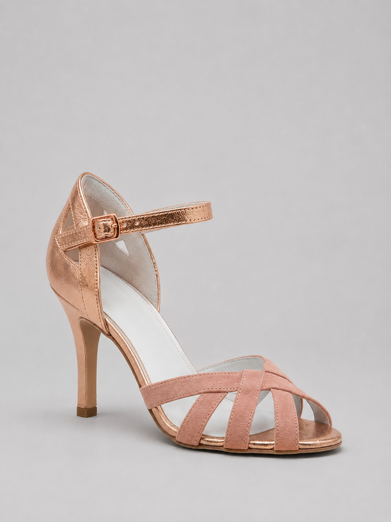 Women’s T-Strap Heels - Cushioned Mid Heel