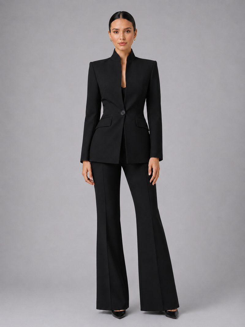 Women’s Tailored Blazer & Trouser Suit Set - Smart Formal Co-Ord