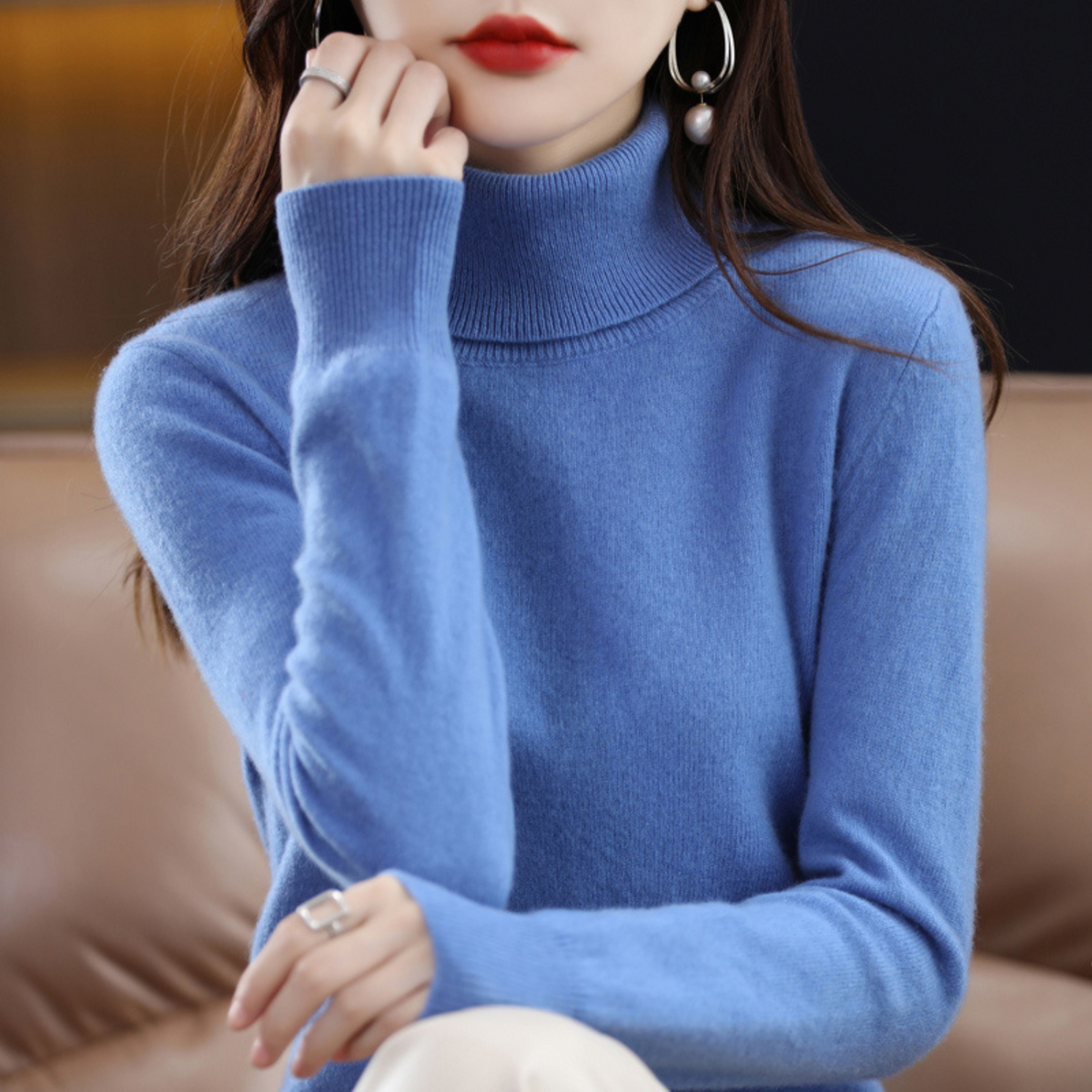 Elena Cashmere Turtleneck