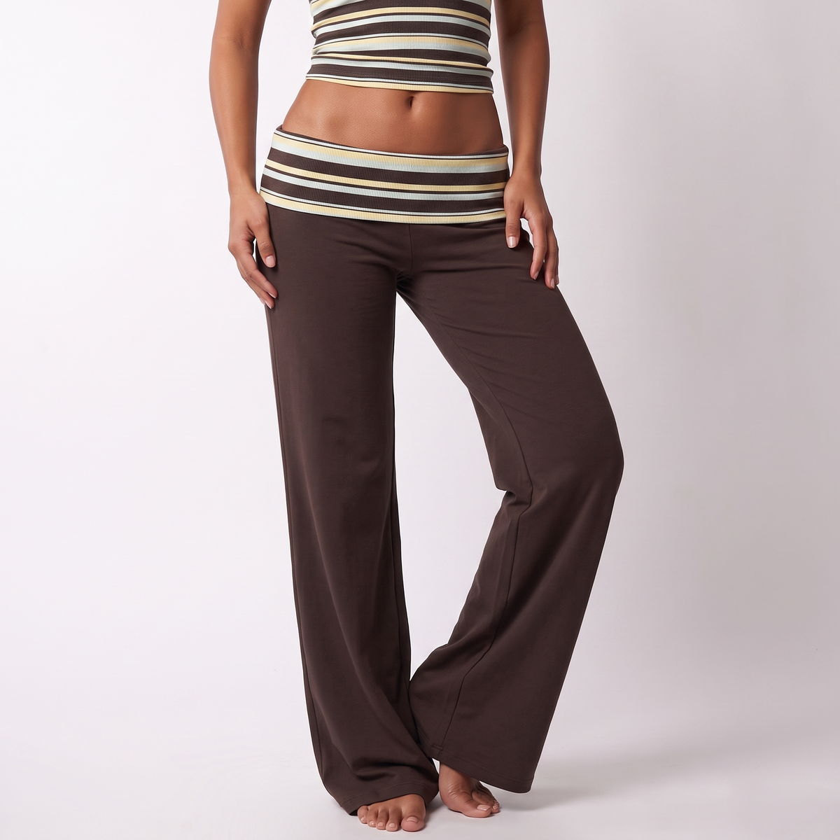 Maeve Women's Striped Co-Ord Set - Sleeveless Top & Wide-Leg Trousers